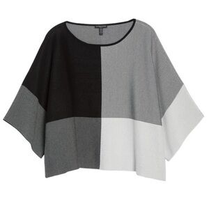 81. Eileen Fisher Half Sleeve Colour Block Sweater